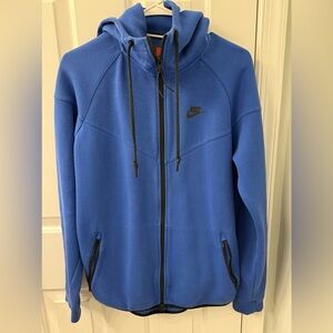 Nike mens full zip tech fleece Windrunner blue  jacket M